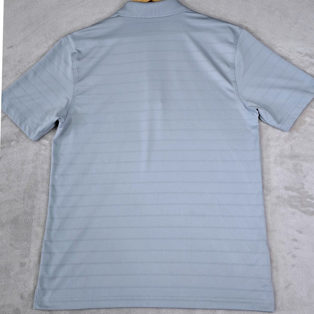 Grand Slam Performance Airflow Mens Large Gray Textured Striped Polo‎ Shirt - Picture 8 of 8